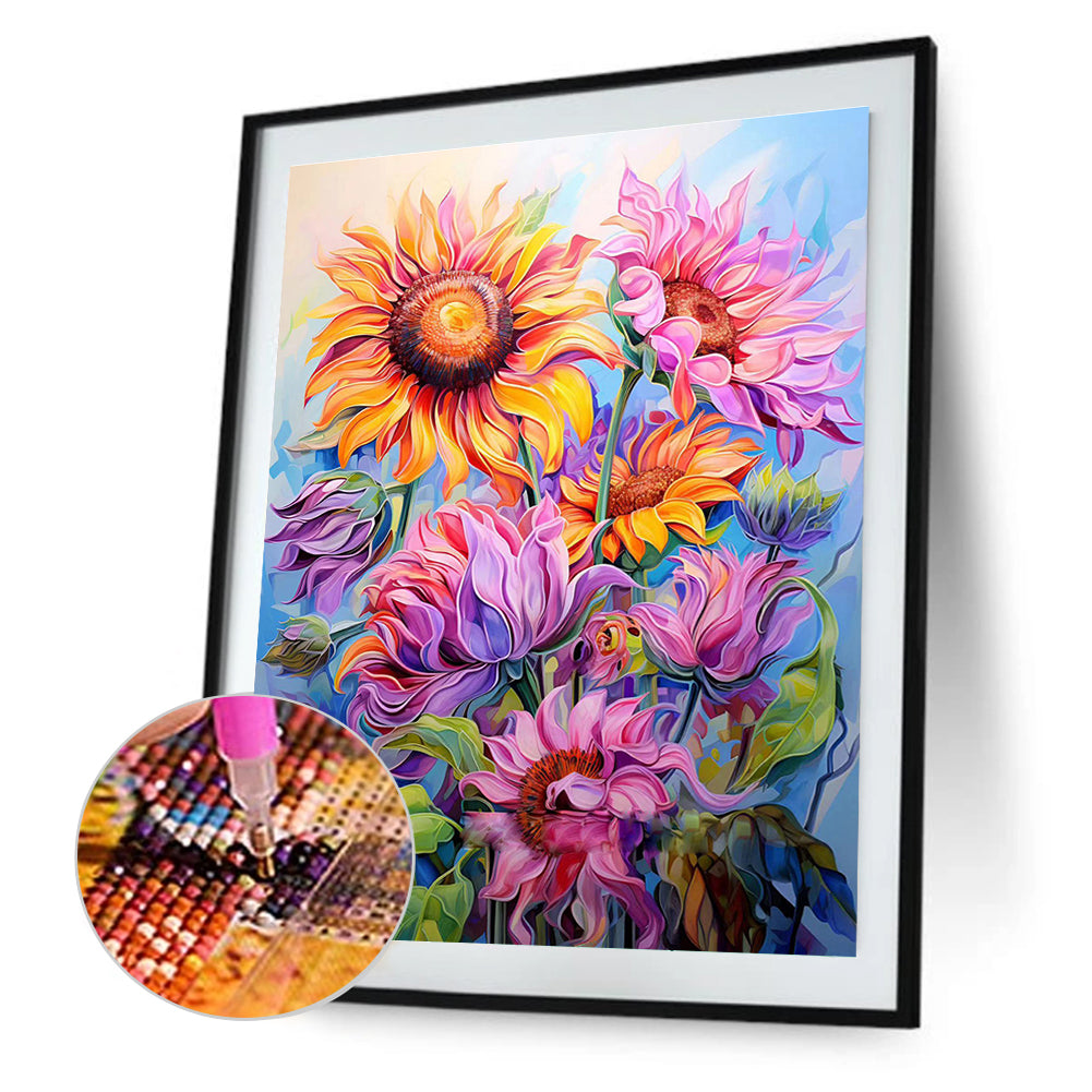 Sunflowers Bloom - Full Round Drill Diamond Painting 40*50CM