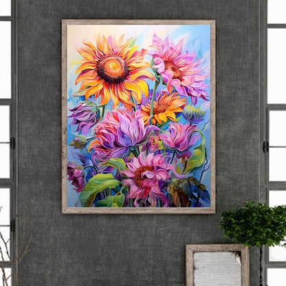 Sunflowers Bloom - Full Round Drill Diamond Painting 40*50CM