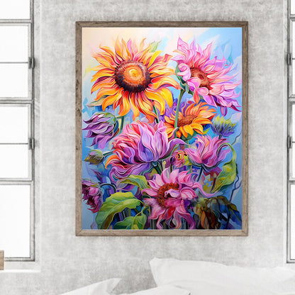 Sunflowers Bloom - Full Round Drill Diamond Painting 40*50CM