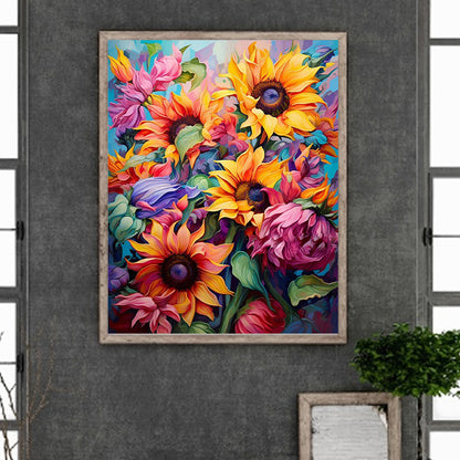 Sunflowers Bloom - Full Round Drill Diamond Painting 40*50CM