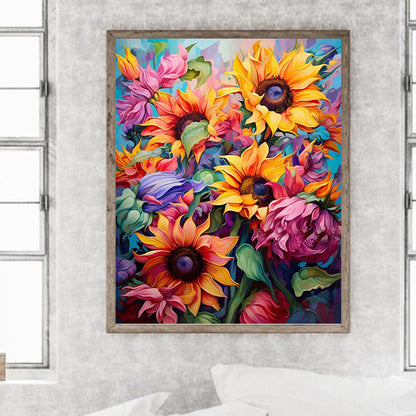 Sunflowers Bloom - Full Round Drill Diamond Painting 40*50CM