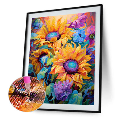 Sunflowers Bloom - Full Round Drill Diamond Painting 40*50CM