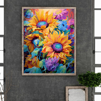 Sunflowers Bloom - Full Round Drill Diamond Painting 40*50CM