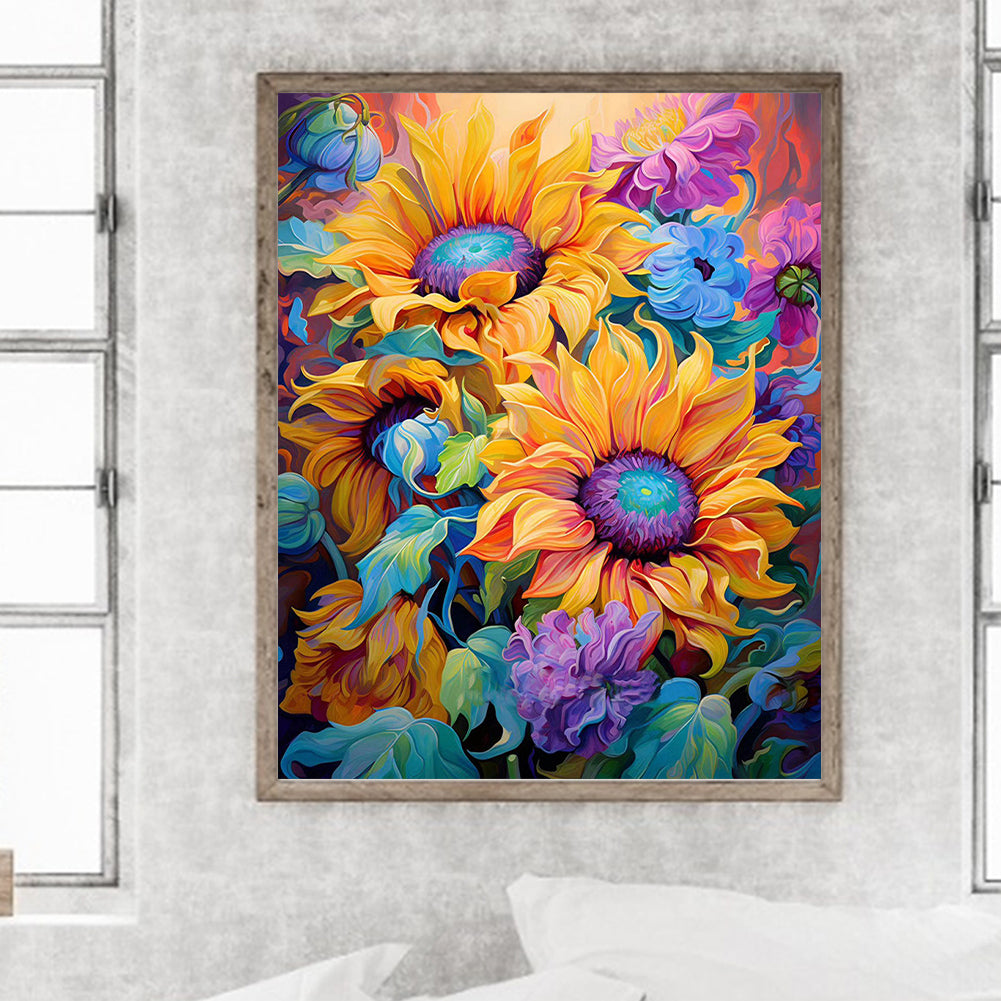 Sunflowers Bloom - Full Round Drill Diamond Painting 40*50CM