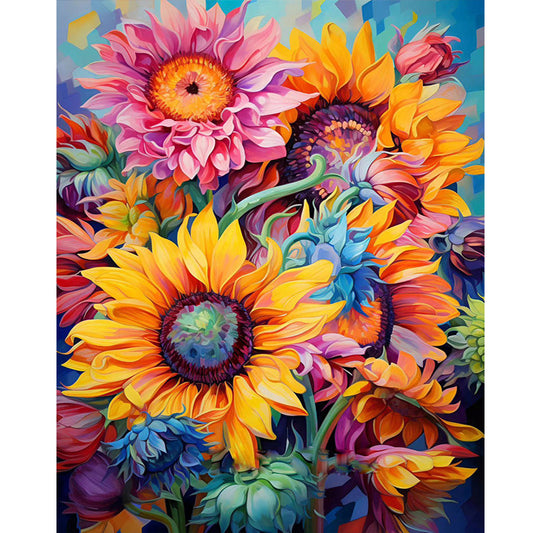 Sunflowers Bloom - Full Round Drill Diamond Painting 40*50CM