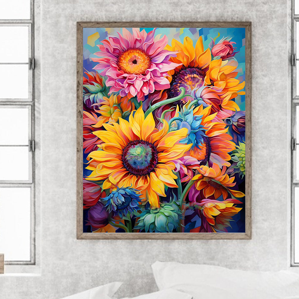 Sunflowers Bloom - Full Round Drill Diamond Painting 40*50CM