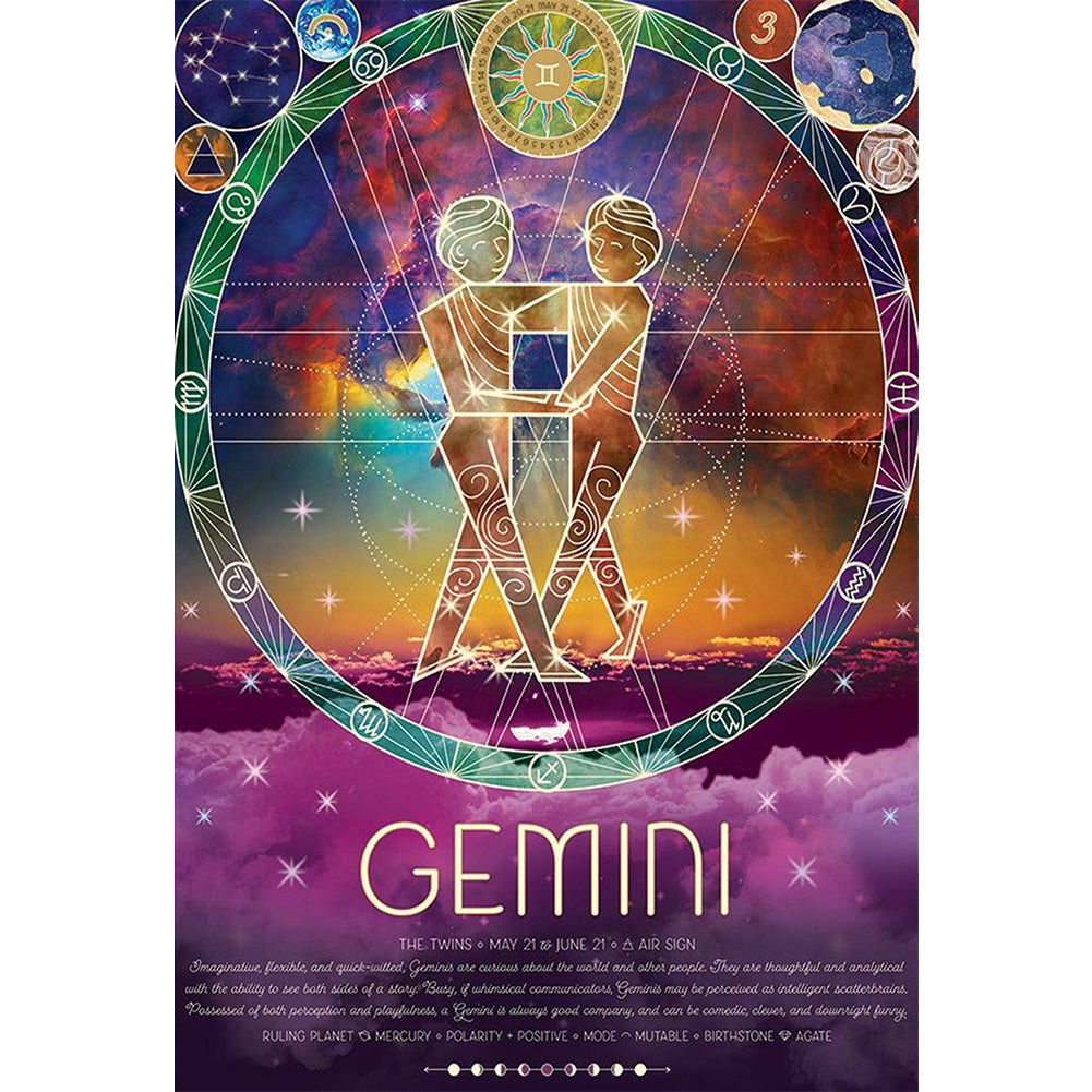 Chinese Zodiac - Gemini - Full Round Drill Diamond Painting 50*70cm