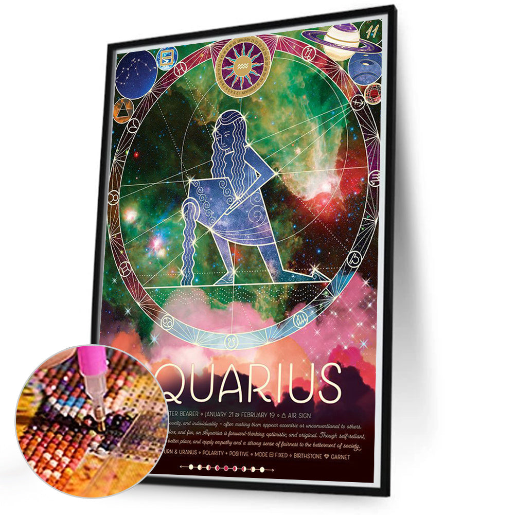 Chinese Zodiac - Aquarius - Full Round Drill Diamond Painting 50*70cm