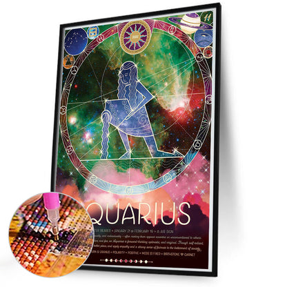 Chinese Zodiac - Aquarius - Full Round Drill Diamond Painting 50*70cm