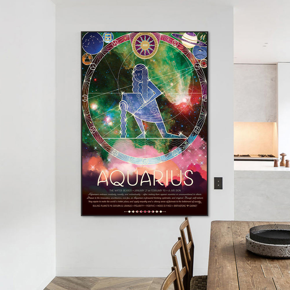 Chinese Zodiac - Aquarius - Full Round Drill Diamond Painting 50*70cm