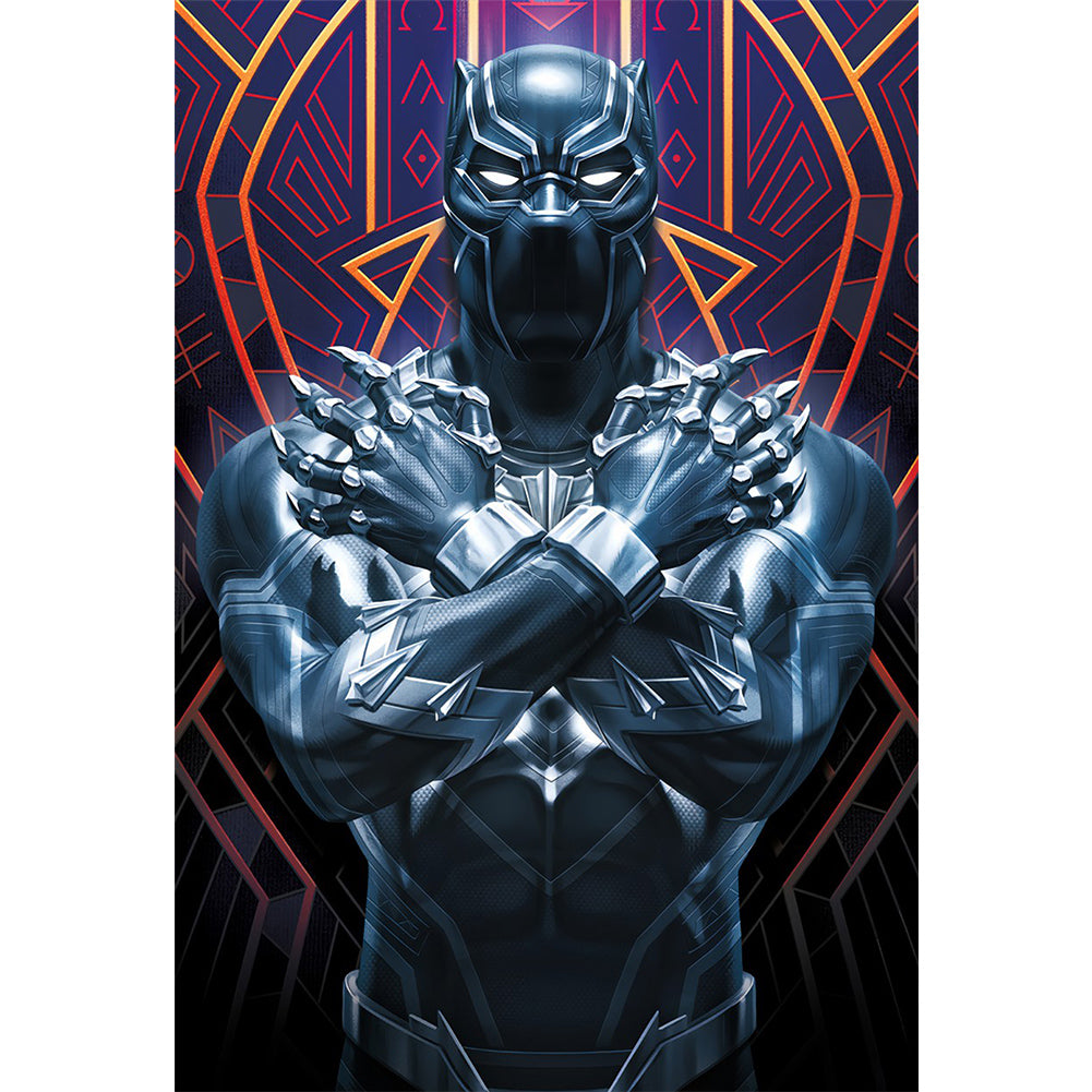 Black Panther - Full Round Drill Diamond Painting 50*70cm