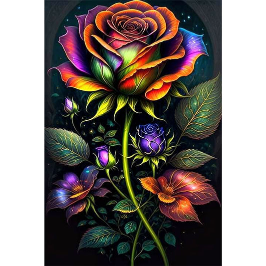 Red Rose - Full Round Drill Diamond Painting 50*75cm