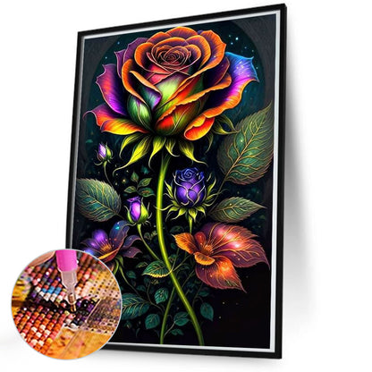 Red Rose - Full Round Drill Diamond Painting 50*75cm