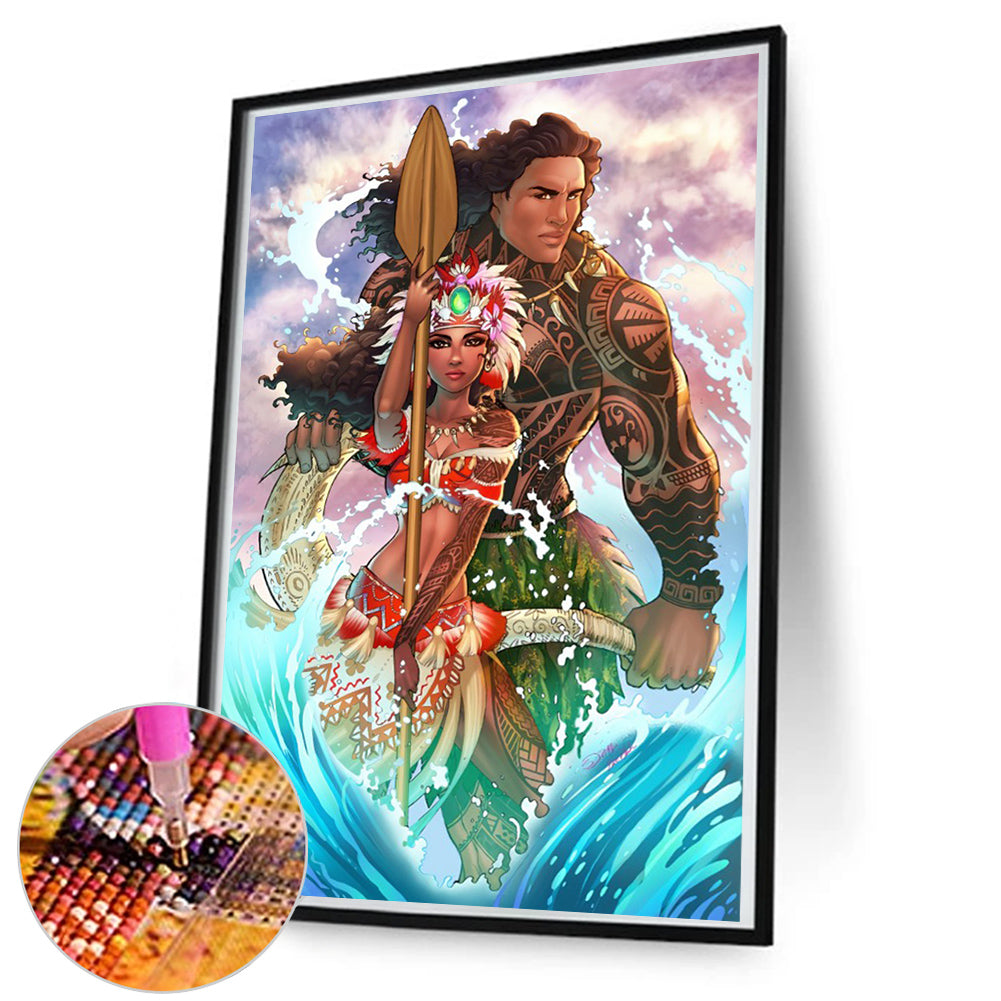 Chief Ana And The Colors Of Maui - Full Round Drill Diamond Painting 50*80cm