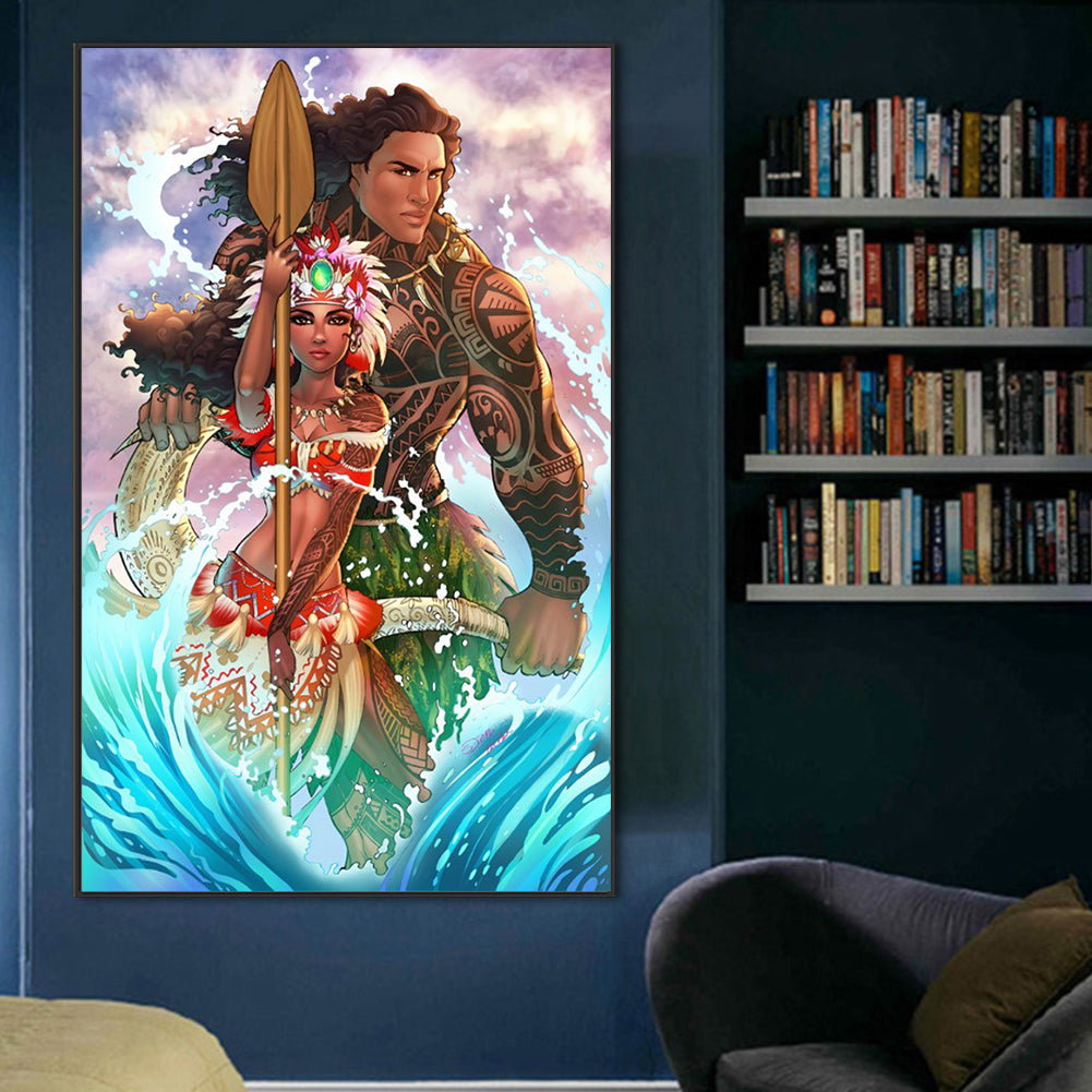 Chief Ana And The Colors Of Maui - Full Round Drill Diamond Painting 50*80cm