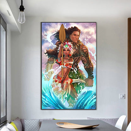 Chief Ana And The Colors Of Maui - Full Round Drill Diamond Painting 50*80cm