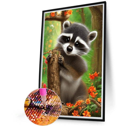 Raccoon - Full Round Drill Diamond Painting 40*60CM