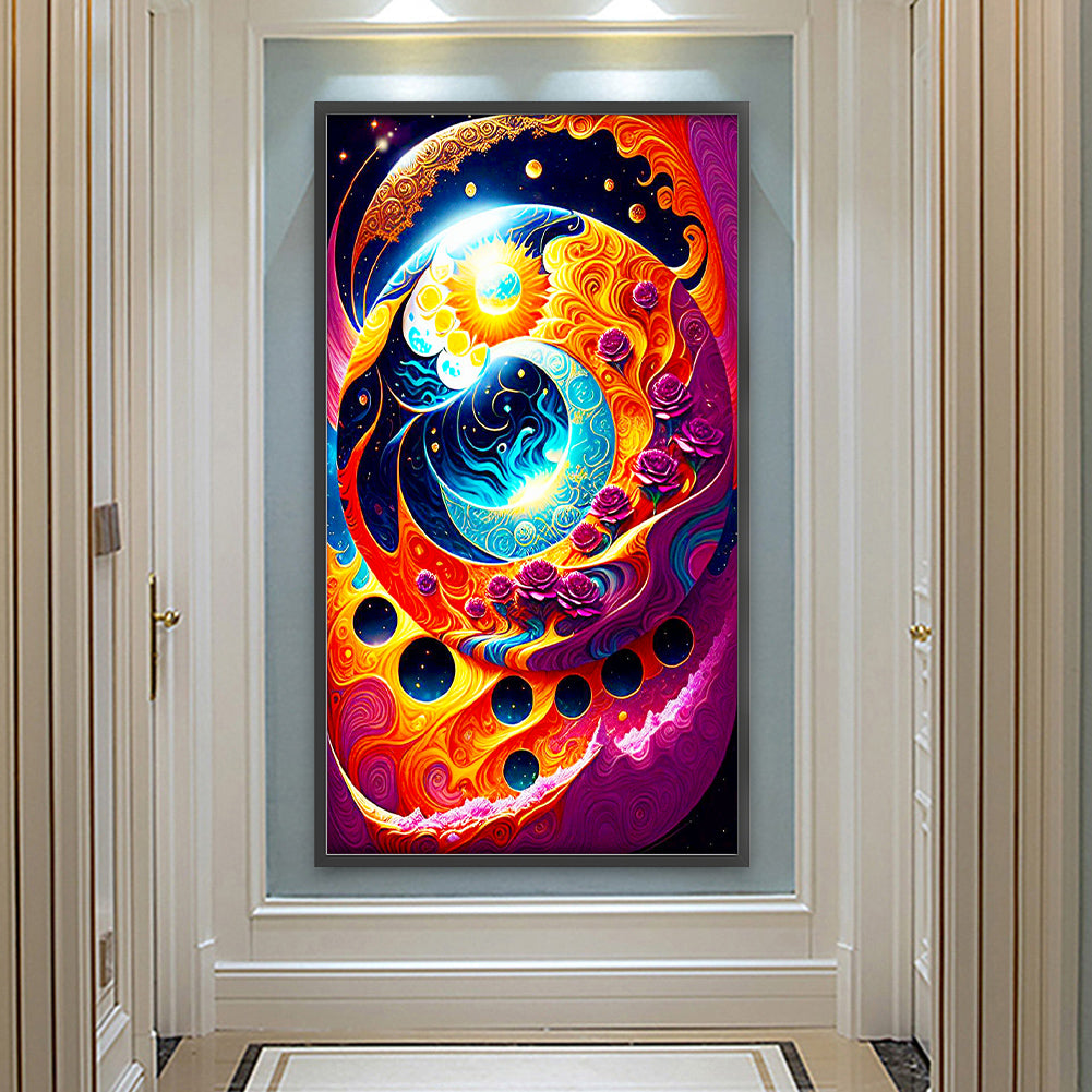 Moon And Sun - Full Round Drill Diamond Painting 40*70CM