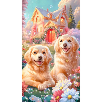 Dog - Full Round Drill Diamond Painting 40*70CM