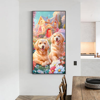 Dog - Full Round Drill Diamond Painting 40*70CM