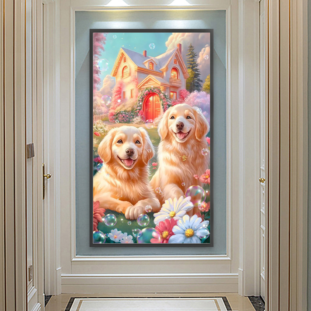 Dog - Full Round Drill Diamond Painting 40*70CM