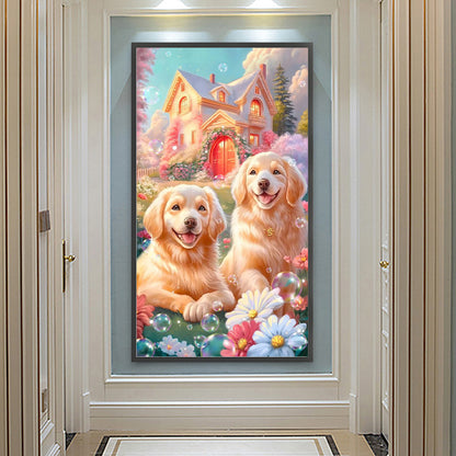 Dog - Full Round Drill Diamond Painting 40*70CM