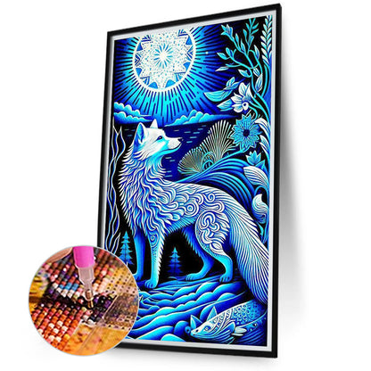 White Wolf - Full Round Drill Diamond Painting 40*70CM