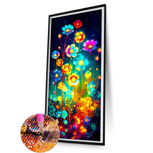 Fluorescent Flower - Full Round Drill Diamond Painting 40*80CM