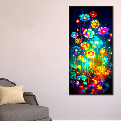 Fluorescent Flower - Full Round Drill Diamond Painting 40*80CM