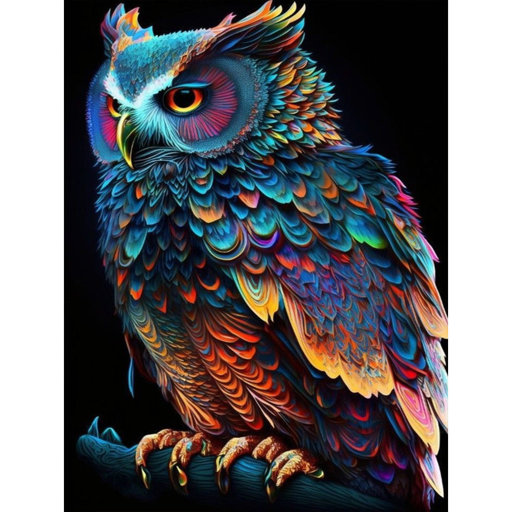 Owl - Full Round Drill Diamond Painting 30*40CM