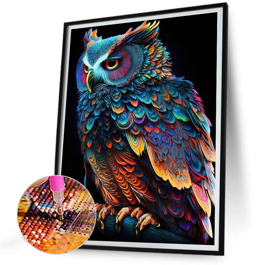 Owl - Full Round Drill Diamond Painting 30*40CM