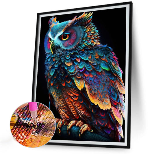 Owl - Full Round Drill Diamond Painting 30*40CM