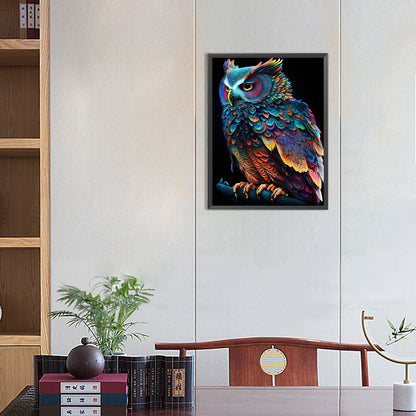 Owl - Full Round Drill Diamond Painting 30*40CM