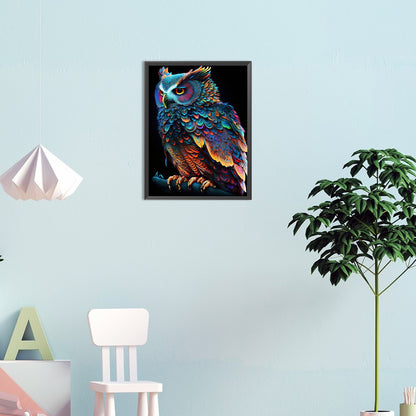 Owl - Full Round Drill Diamond Painting 30*40CM