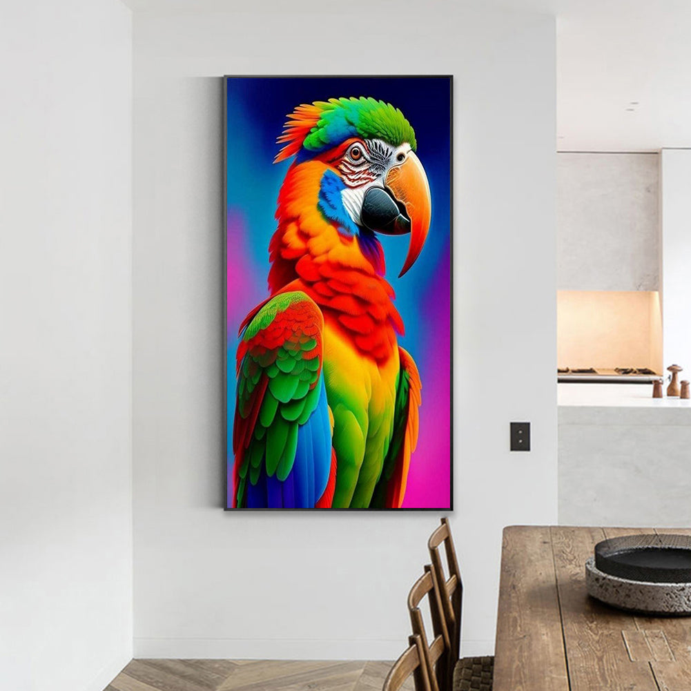 Rainbow Parrot - Full Round Drill Diamond Painting 40*70CM