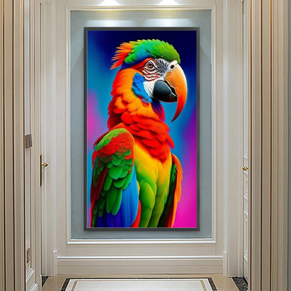 Rainbow Parrot - Full Round Drill Diamond Painting 40*70CM