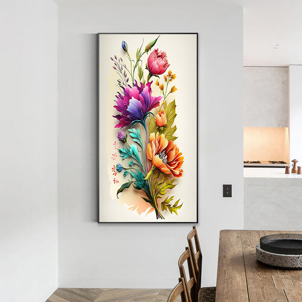 Watercolor Bouquet - Full Round Drill Diamond Painting 40*70CM