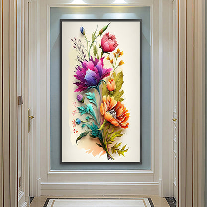 Watercolor Bouquet - Full Round Drill Diamond Painting 40*70CM