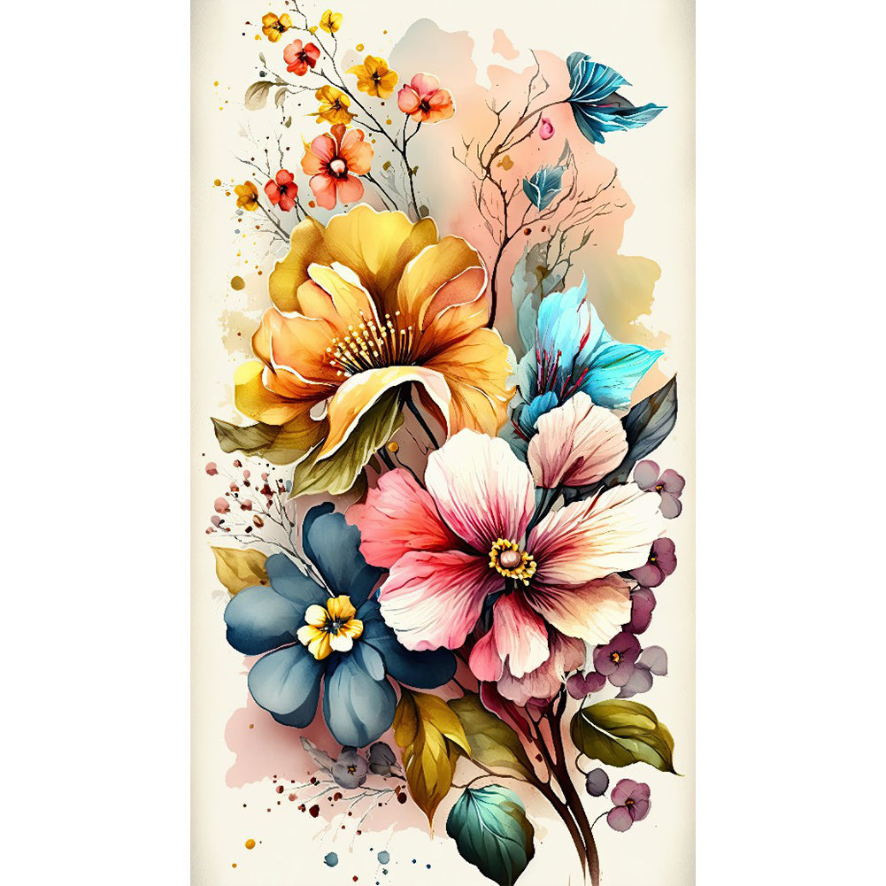 Watercolor Bouquet - Full Round Drill Diamond Painting 40*70CM