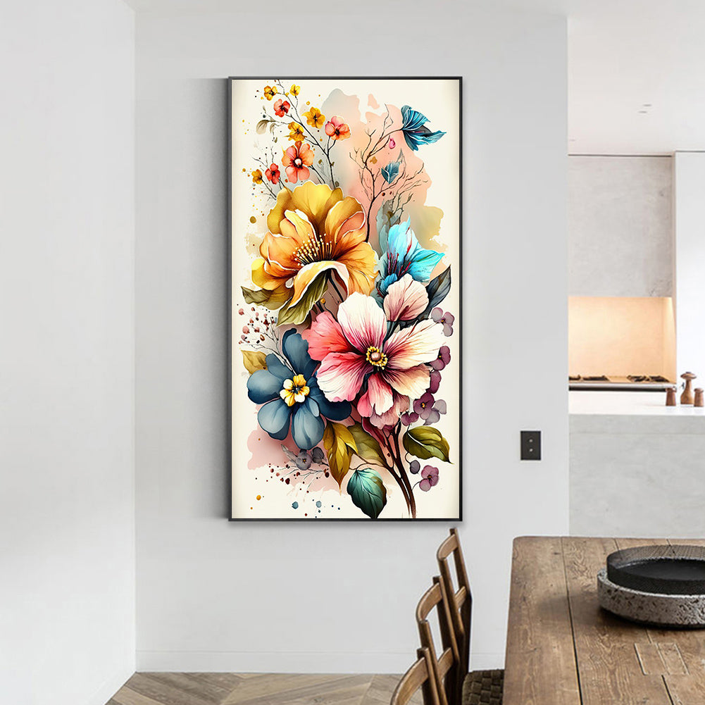 Watercolor Bouquet - Full Round Drill Diamond Painting 40*70CM