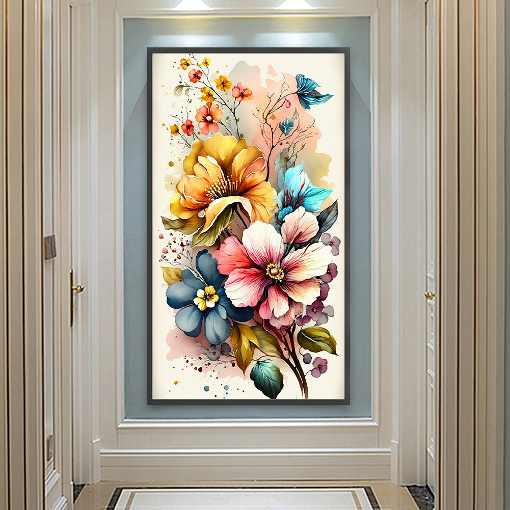 Watercolor Bouquet - Full Round Drill Diamond Painting 40*70CM