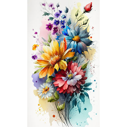 Watercolor Bouquet - Full Round Drill Diamond Painting 40*70CM