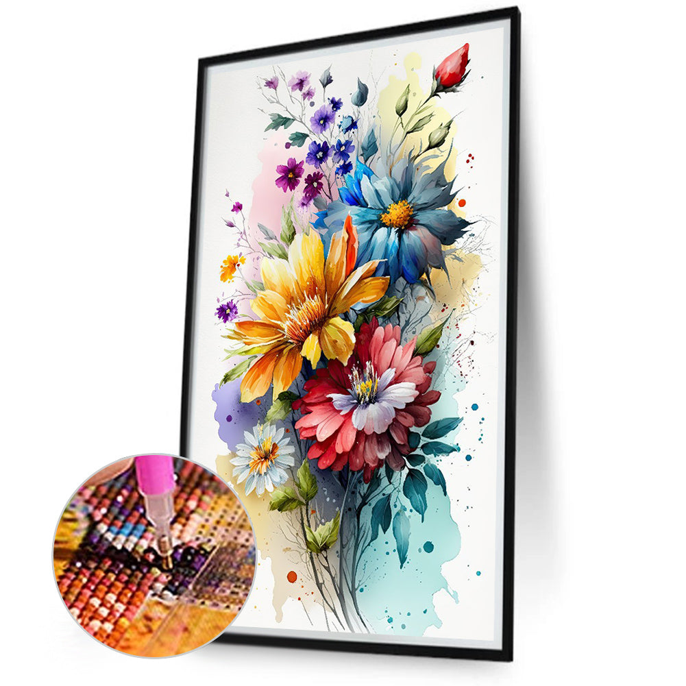 Watercolor Bouquet - Full Round Drill Diamond Painting 40*70CM