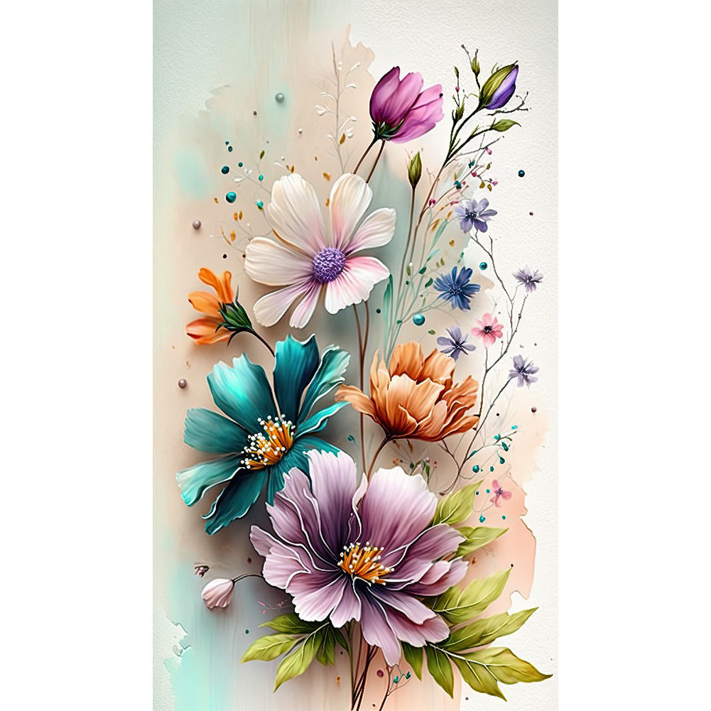 Watercolor Bouquet - Full Round Drill Diamond Painting 40*70CM