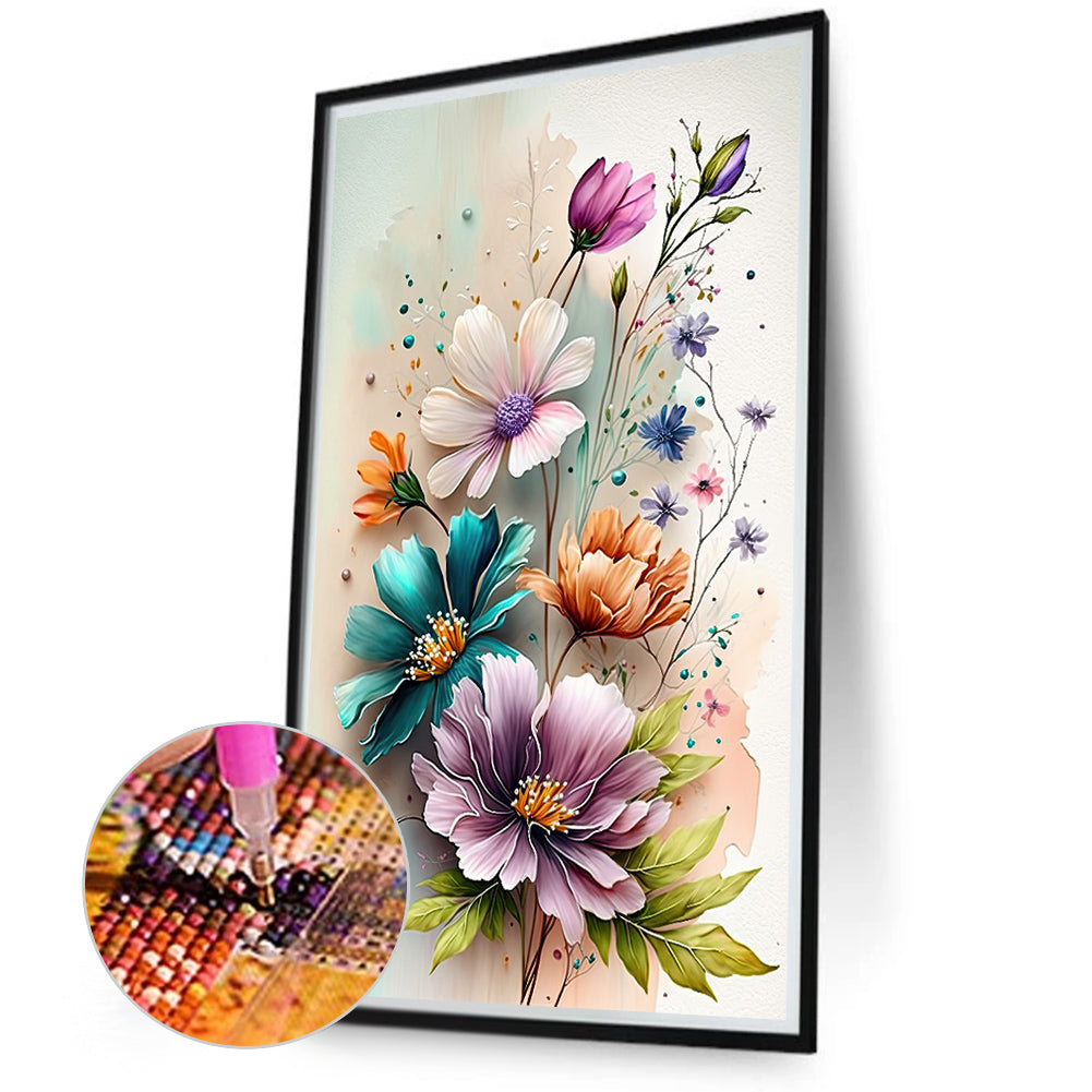 Watercolor Bouquet - Full Round Drill Diamond Painting 40*70CM