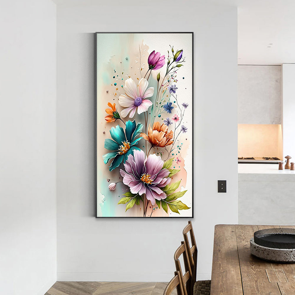 Watercolor Bouquet - Full Round Drill Diamond Painting 40*70CM