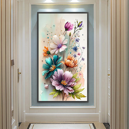 Watercolor Bouquet - Full Round Drill Diamond Painting 40*70CM