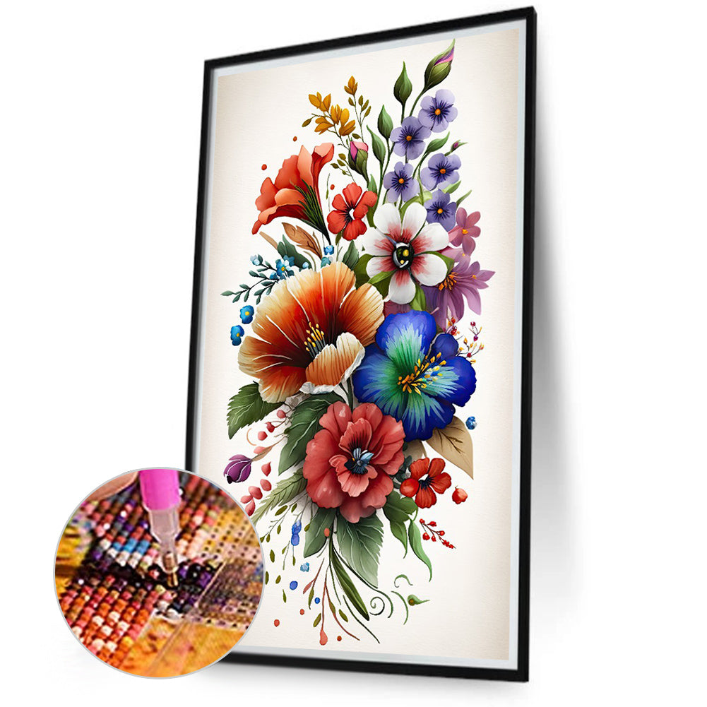 Watercolor Bouquet - Full Round Drill Diamond Painting 40*70CM