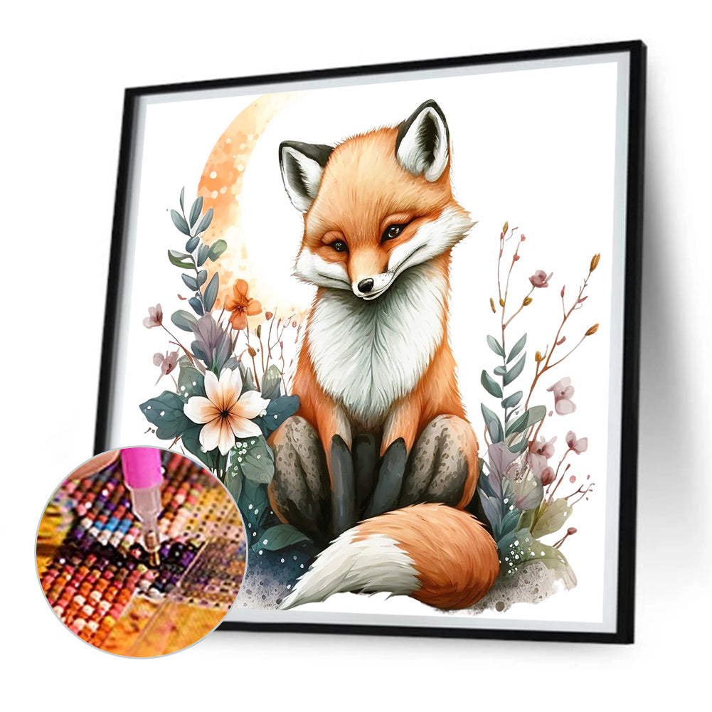 Grass Fox - Full Round Drill Diamond Painting 30*30CM