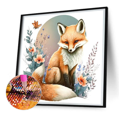 Grass Fox - Full Round Drill Diamond Painting 30*30CM